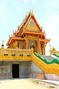 泰国拉农地标历史扫管佛塔旅行吸引力金子宝塔寺庙文化图片