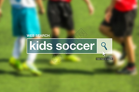 儿童足球网络搜索栏术语表背景图片