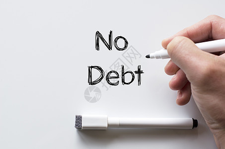 无债务写在白板上储蓄金融成功风险信用木板贷款银行贸易套装图片