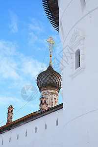 旧俄罗斯修道院宗教艺术教会地方寺庙建筑学大教堂天炉圆顶信条图片