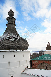 旧俄罗斯修道院回廊宗教天炉圆顶信条大教堂教会历史地方崇拜图片