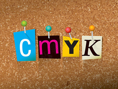 CMYK 概念固定字母制作图案图片