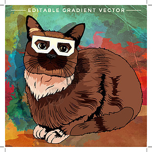 House Cat 描述魅力插图荒野猫咪力量素描爪子乐趣艺术品场景图片