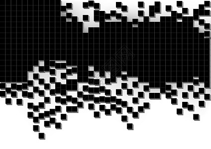 分散的立方体背景图片