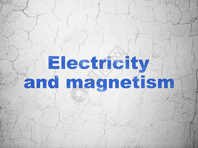 科学概念电和磁在背景墙上技术蓝色膏药实验创新教育古董知识磁性插图背景图片