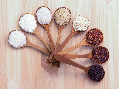泰国货大米是泰国稻谷和日本面的产物麸质茉莉花营养香米谷物碎粒种子货物厨房烹饪背景图片