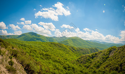 乔治亚州森林远足旅行冰川蓝色山沟地形天空天线国家图片