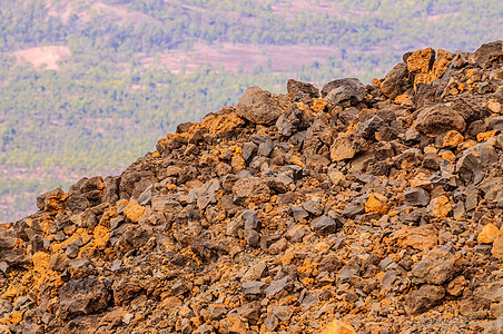 西班牙特内里费的提德火山石块石头旅行天空全景国家海岸风景首脑沙漠公园图片