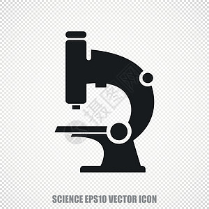 科学矢量显微镜图标 现代平板设计图片