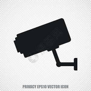 安全矢量Cctv相机图标 现代平板设计插图技术犯罪监视裂缝数据控制攻击网络隐私图片