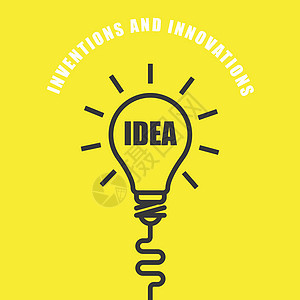 Idea灯泡     创新和邀请的象征背景图片