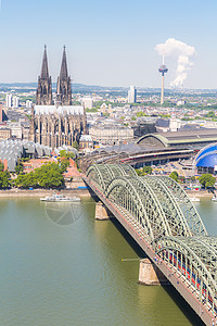 科隆大教堂航空建筑教会吸引力旅游主场天线城市地标建筑学背景