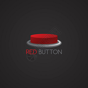 红色按钮模板力量拇指手指商业情况危险救援行动注意力绘画图片