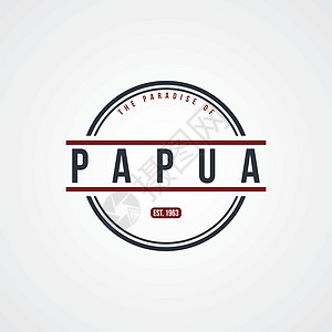 papua 徽章 Indonesia 标签主题假期情调生产墨水旅行艺术品游客橡皮明信片海滩图片