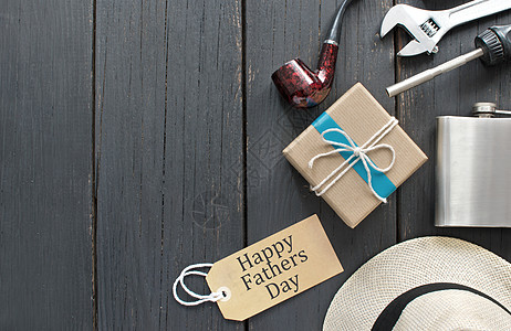 父亲节礼物空白生日帽子管道平铺工具盒子展示标签酒壶图片