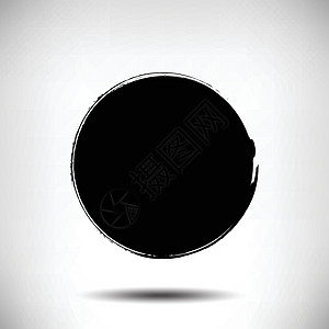 黑色矢量 grunge 圆背景圆圈艺术水彩画笔体积中风阴影边界墨水圆形图片