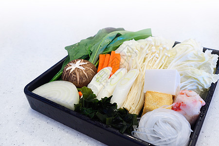 涮涮锅美食面条饮食萝卜用餐菜单喇叭花桌子洋葱豆腐图片