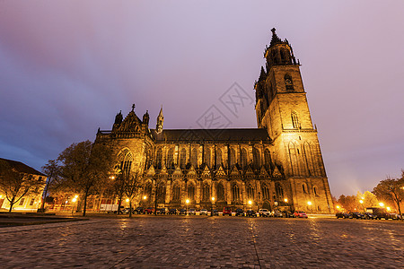 马格德堡的多姆普拉茨城市市中心景观建筑学地标旅行正方形天际教会图片