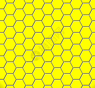 蜂窝模式金子六边形插图蜜蜂细胞艺术黑色蜂巢蜂蜜黄色图片