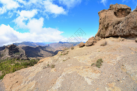 大加那利山风景奶奶蓝色假期顶峰岩石地质学火山天空旅行图片