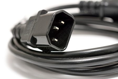 计算机电线黑色电缆绳索插头连接器别针金属电气电压塑料图片