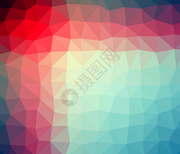 三角形多边形图案马赛克墙纸红色插图蓝色艺术图片