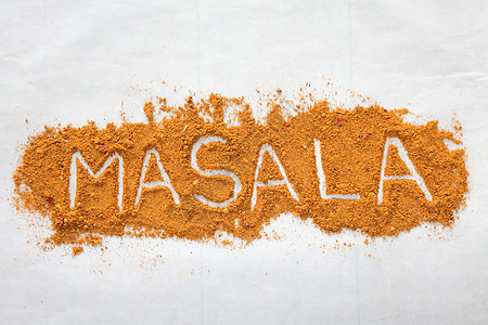 Masala 文字字体 用香料以负写方式写成图片