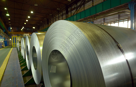 镀锌钢圈圆形工厂金属起重机工业灰色炼铁角色踏板合金图片