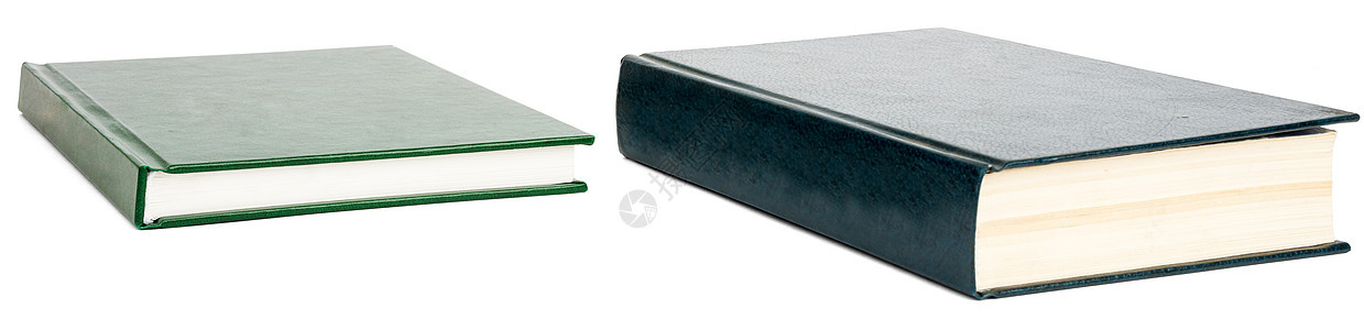 两本空白封面的书 白边隔开日记蓝色大部教育头书帆布图书馆书店体积全书图片