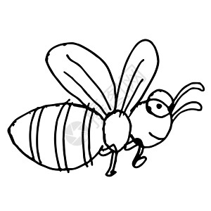 蜜蜂涂鸦手绘图片