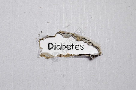 糖尿病这个词出现在撕破的纸后面预防肥胖饮食药品医疗保险风险葡萄糖症状重量营养图片