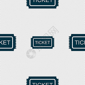 票图标标志 具有几何纹理的无缝模式 韦克托阴影网站抽奖展示录取足球优惠券商业座位入口图片
