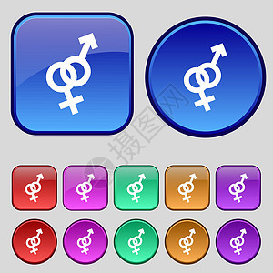男性和女性图标标志 一套十二个复古按钮为您的设计 韦克托飞机场异性厕所房间身体夫妻浴室家庭卫生间女孩图片