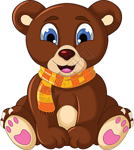 可爱的泰迪熊漫画吉祥物童年幼兽幸福毛皮夹子哺乳动物插图拥抱艺术图片