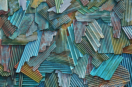 锌壁生锈表面工业床单栅栏控制板风化金属瓦楞瓷砖拉丝图片