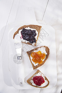 早餐面包和果酱小吃美食外套饮食食物水果唤醒活力力量黄油图片