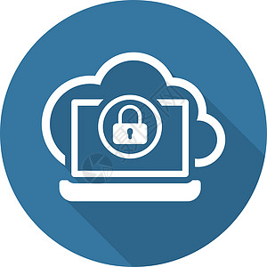 安全云存取图标 平板设计插图技术互联网云计算数据库服务基础设施隐私挂锁网络图片
