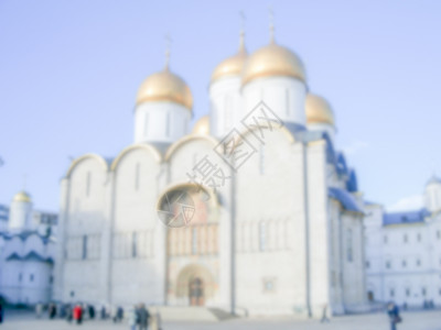 莫斯科市立大教堂的焦点分散背景 Inten图片