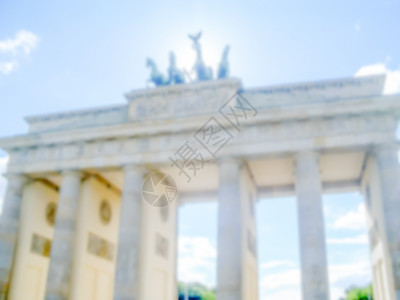 柏林勃兰登堡门的无重点背景 内容观光首都历史性胜利建筑学纪念碑场景广场中心雕像图片