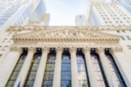 美国华尔街纽约证券交易所的不集中背景背景图片