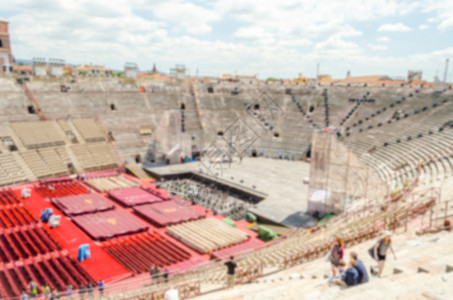意大利维罗纳竞技场的重点分散背景表演历史性石头歌剧地标文化艺术奇观遗产体育场图片