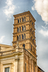 在罗马 意大利遗产艺术建筑学地标石头旅行钟楼建筑宗教历史图片