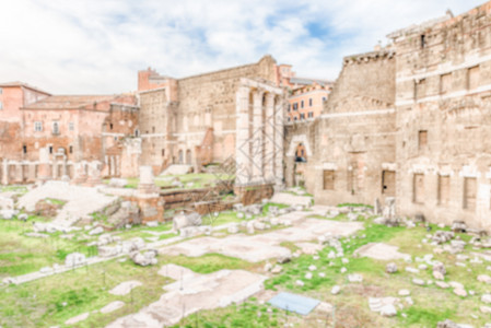 Augustus论坛罗马 意大利的废墟背景分散大理石旅游历史性纪念碑建筑学文化寺庙皇帝火星地标图片