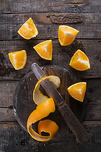 切橙色食物螺旋饮食水果桌子果味维生素图片