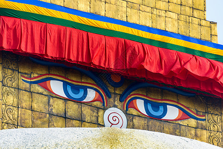 加德满都的祷告文化地标建筑寺庙佛塔冥想佛教徒旗帜宗教图片