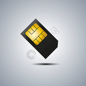 SIM卡 矢量说明全球网络金子电讯电子插图芯片技术卡片空白图片