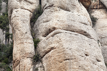 西班牙圣玛丽亚德蒙特塞拉特修道院附近的蒙特塞拉特山丘山脉石头地标爬坡岩石图片