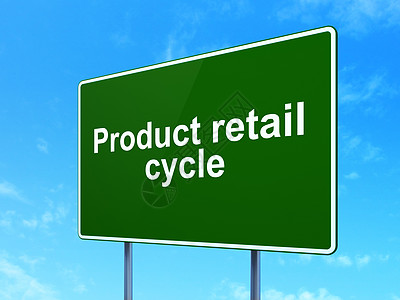 营销概念 产品零售周期路牌背景标志性产品零售周期图片