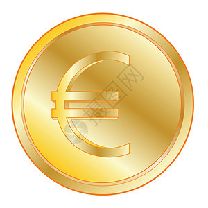 带有欧元符号的硬币背景图片
