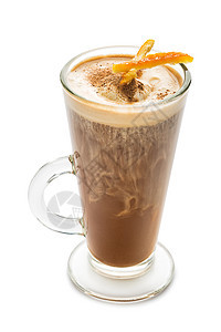 咖啡和奶粉拿铁饮料热带液体水果牛奶酒精白色图片
